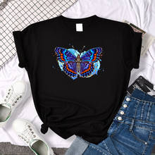 Ropa de marca con estampado de mariposas, camisetas de marca con cuello redondo, camisetas de moda de verano, camisetas informales de gran tamaño para mujer 2024 - compra barato
