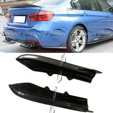 Real Carbon Fiber Rear Bumper Splitters Spoiler Aprons Chins For BMW F30 M Sport 2024 - buy cheap