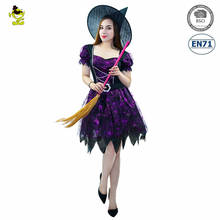 QLQ Halloween Purple  Witch Costume Women Short Dress Costumes Sorceress Party Cosplay Naughty Witch Costume 2024 - buy cheap