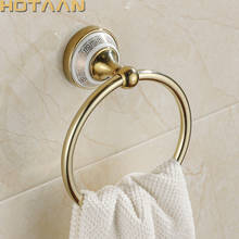 Stainless Steel Towel Ring Toilet Bath Towel Holder Zinc Alloy Base Wall Mounted Bathroom Accessories Gold Bathroom Towel Ring 2024 - buy cheap