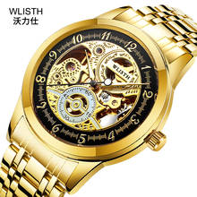 Fashion Wlisth Top Brand Men's Watch Hollow Skeleton Automatic Steel Mechanical Sport Waterproof Wristwatches Relogio Masculino 2024 - buy cheap