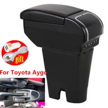 For Toyota Aygo BJ armrest box central Store content box car-styling decoration With cup holder USB 2024 - buy cheap