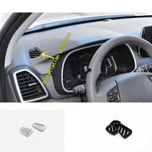 Cubierta de estilo de coche, embellecedor de Detector de guarnición, salida de aire acondicionado frontal, moldura de ventilación, instrucciones de 2 piezas para Hyundai Tucson 2019 2020 2024 - compra barato