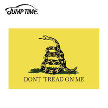 Jump Time 13cm x 8.7cm Do not Tread On Me Gadsden Flag Vinyl Sticker Car Truck Window Decal USA Gun 2nd Car Accessories Decor 2024 - buy cheap