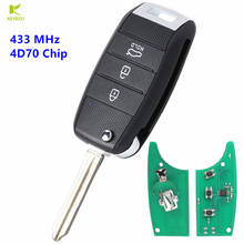 KEYECU BRAND NEW Folding Flip Remote Key Fob 3 Button 433MHz With 4D70 Chip For Kia K3 Forte 2013 2014 2015 2024 - buy cheap