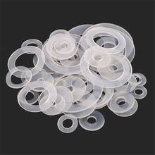 50pcs M2 - M20 White Plastic Nylon Flat Washer Plane Spacer Insulation Gasket Ring For Screw