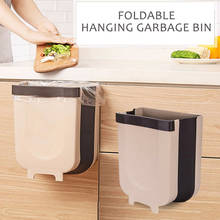 1Pcs 8L Wall Mounted Folding Waste Bin Kitchen Cabinet Door Hanging Trash Bin Garbage Car Trash Can Wall Mounted Foldable Clean 2024 - buy cheap