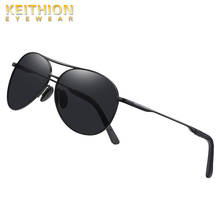 Keithion óculos de sol polarizados, masculino/feminino clássico de alumínio vintage, lentes revestidas uv400 2024 - compre barato