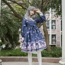 Royal fairy japanese style soft sister lolita dress female mori girls Shirayuki cartoon pattern printed gown dress F1307 2024 - buy cheap