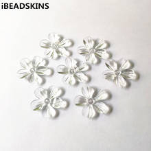 ¡Nueva llegada! Cuentas acrílicas transparentes con forma de flor para collar, piezas de pendientes, joyería hecha a mano DIY, 29x31mm, 290 Uds. 2024 - compra barato