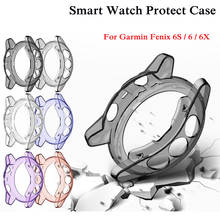 For Garmin Fenix 6S Pro 6X 6 Pro Soft Crystal Clear TPU Protector Case Cover Frame Smart watch accessories Fenix6 Fenix6X Shell 2024 - buy cheap