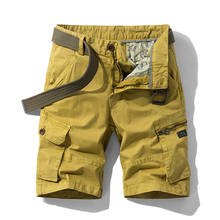 Luulla-pantalones cortos de algodón para hombre, Shorts informales, holgados, a la moda, color sólido, Vintage, lavados, con bolsillos 2024 - compra barato