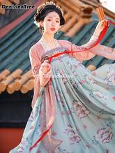 2022 chinese dress oriental style women's hanfu costume cantonese printing traditional chinese fairy beautiful dance hanfu 2024 - buy cheap