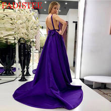 Vestido De noche De satén con Espalda descubierta, vestido De fiesta De satén, vestido De noche Sexy De estilo nuevo 2024 - compra barato