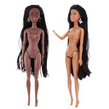1pcs Plastic 11 Joint Black Nude Doll Body 29cm Naked African Body with Head for 1/6 doll DIY Toy Doll Accessories Gift 2024 - buy cheap