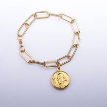 100% Stainless Steel St Benedict Medal Bracelet For Women Men Gold/Silver Color Metal San Benito CHUNKY CHAIN Bracelet 2024 - buy cheap