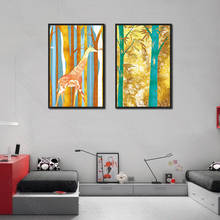 Pintura decorativa moderna para decoração de casa, decoração de parede para sala de estar, quarto, sofá, parede colorida, pintura de bambu 2024 - compre barato