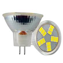 Mini lâmpada regulável gu4 led 5730 smd, lâmpada de 6w 7w ac dc 12v mr11 para substituição de luzes de vidro halógenas de 30w 40w para refletor de candelabro 2024 - compre barato