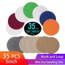 35PCS 5 Inch Dry & Wet Sanding Disc Round Assortment Sandpaper Grit 2000/2500/3000/4000/5000/7000/10000 Hook Loop Abrasive Paper 2024 - buy cheap