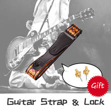 Guitar Strap Electric Guitar Strap Bass Strap belt SET W/Guitar Belt & Strap Lock Anti-slip Guitar Belt Locks Nails 2024 - buy cheap