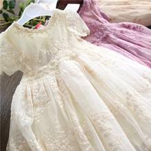 Summer Girl Clothes Kids Dresses For Girls Lace Flower Dress Baby Girl Party Wedding Dress Children Girl Princess Dress 3 8Y 2024 - buy cheap