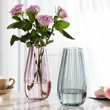 Vaso para decoração de casamento, vaso de vidro transparente hidropônico para flores, vaso de cristal moderno acessórios de decoração para casa 2024 - compre barato