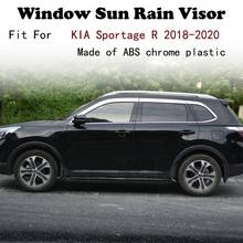 Visera de plástico cromado ABS para ventana, protector solar contra la lluvia, accesorios de coche para KIA Sportage R 2018-2020 2024 - compra barato