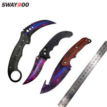 Swayboo Stainless Steel Real CS:GO Knife Set Talon+Gut+Flip Knife karambit Outdoor Camping Survival Knives Collection 2024 - buy cheap