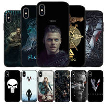 Ragnar Lothbrok-funda de teléfono de silicona suave para iPhone, carcasa de TPU negra para iPhone 11, 12 Pro, X, XR, XS MAX, 5, 6, 7, 8 Plus, SE 2020 2024 - compra barato