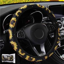 YOSOLO Sunflower Steering Cover Auto Non Slip Universal Car Steering Wheel Cover Car Styling Interior Accessories 2024 - buy cheap