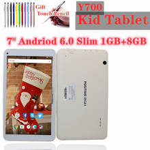 Miúdo presente silicone estojo 7yyy700 tablet pc android 6.0 1gb/8gb tela hd multi-touch 1024x600 wifi quad-core rk3126 2024 - compre barato