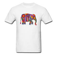 Thai Elephant Day Newest White T Shirts Psychedelic Elephant Graphic Teeshirt Oversized Fashion 3XL Men's Pure Cotton T-Shirts 2024 - buy cheap