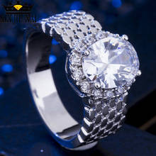 Anillos de plata de circonio AAAA para mujer, joyería fina, reloj de zafiro, anillo de modelado para hombre, 925 2024 - compra barato