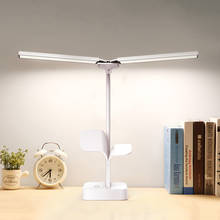 Stepless Dimmable Desk Reading Light Dual Head Rotatable Touch Switch LED Table Lamp USB Charging Eye Protection Table light 2024 - buy cheap