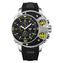 men chronograph wrist watch,mens tritium watches YELANG man sport big dial quartz wristwatch 100m waterproof T100 luminous army 2024 - buy cheap