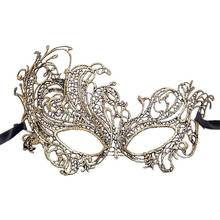Sexy Máscara Do Laço Ouro Senhoras Masquerade Máscara Do Partido para o Carnaval Mardi Gras Máscara Baile De Máscaras Veneziano Recorte Máscara de Olho do Dia Das Bruxas 2024 - compre barato