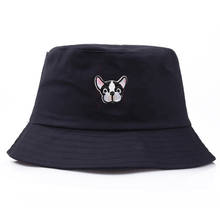 New cute puppy embroidered fisherman hat spring and summer personality basin hat outdoor travel shade men and women hat 2024 - buy cheap