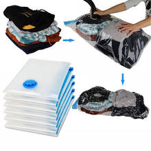 Вакуумный пакет высокой емкости, сжатый органайзер для одеял, одежды, прозрачные компактные Запаянные мешки, складной мешок для хранения 2024 - купить недорого