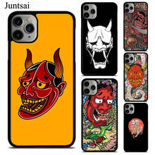 Funda de máscara Hannya japonesa para iPhone 12 Pro Max 13 mini XR X XS Max 11 Pro Max 5S 6S 8 7 Plus SE 2020 2024 - compra barato