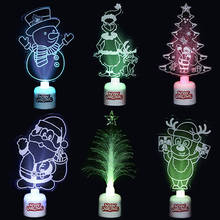 Pingente de artesanato, decoração de natal, com luz de led, natal, árvore, luz noturna, faça você mesmo, decoração de natal, ano novo 2024 - compre barato