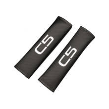 2pcs Carbon Fiber Texture Car Seat Belt Cover Car Seat Belt Shoulder Pads for Citroen C5 2024 - buy cheap