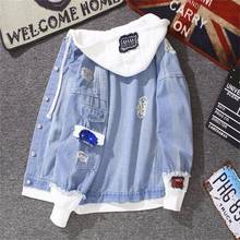 Jeans Jacket and Coats for Women 2021 Hooded Outerwear Autumn Casual Denim Jacket Female Chaqueta Mujer Casaco Jaqueta Feminina 2024 - buy cheap