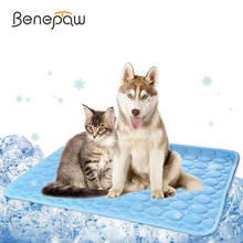 Benepaw 3 Layers Pet Dog Cooling Mat Ice Silk Sleeping Small Medium Large Dog Beds Mats Cushion For Sofa/Floor/Car Seats Puppy 2024 - buy cheap