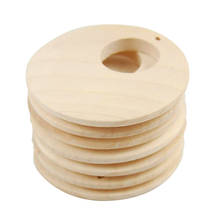 50 Pieces Natural Round Unfinished Wood Pendants Wooden Circles 30mm 40mm 50mm 2024 - buy cheap