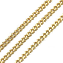 1,5x1x0,35 мм латунные витые цепи Снаряженная Цепь для DIY ожерелье браслет ювелирные изделия цепи приходят на катушке овальной Золотой 92 м/рулон 2024 - купить недорого