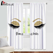 Miracill Eyelashes 3D Printing Window Curtains Modern Living Room Decoration Shading Curtain for Girl Bedroom Home Decor 2024 - buy cheap
