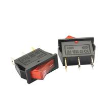 5Pcs/Lot KCD3 16A 250V/20A 125V 3 Pin Red Button Light Rocker Switch Rocker Power Switch 2024 - buy cheap