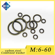 Carbon steel 6/8/10/12/14/16~60mm combination washer metal rubber M6 / M8 / M10 / M12 / M14 / M16 ~ M60 combination washer 2024 - buy cheap