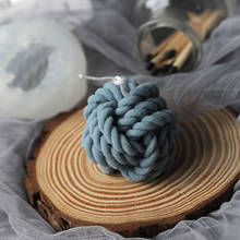 1pcs vela molde de lã vela molde de silicone criativo nó forma vela molde bola de lã design artesanal molde para vela que faz 2024 - compre barato