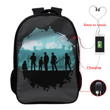 The Walking Dead Printed Backpack USB Charging Teens Laptop Boys Travel Bag Bagpacks Student Daily Bags Horror Movie Schoolbag 2024 - buy cheap